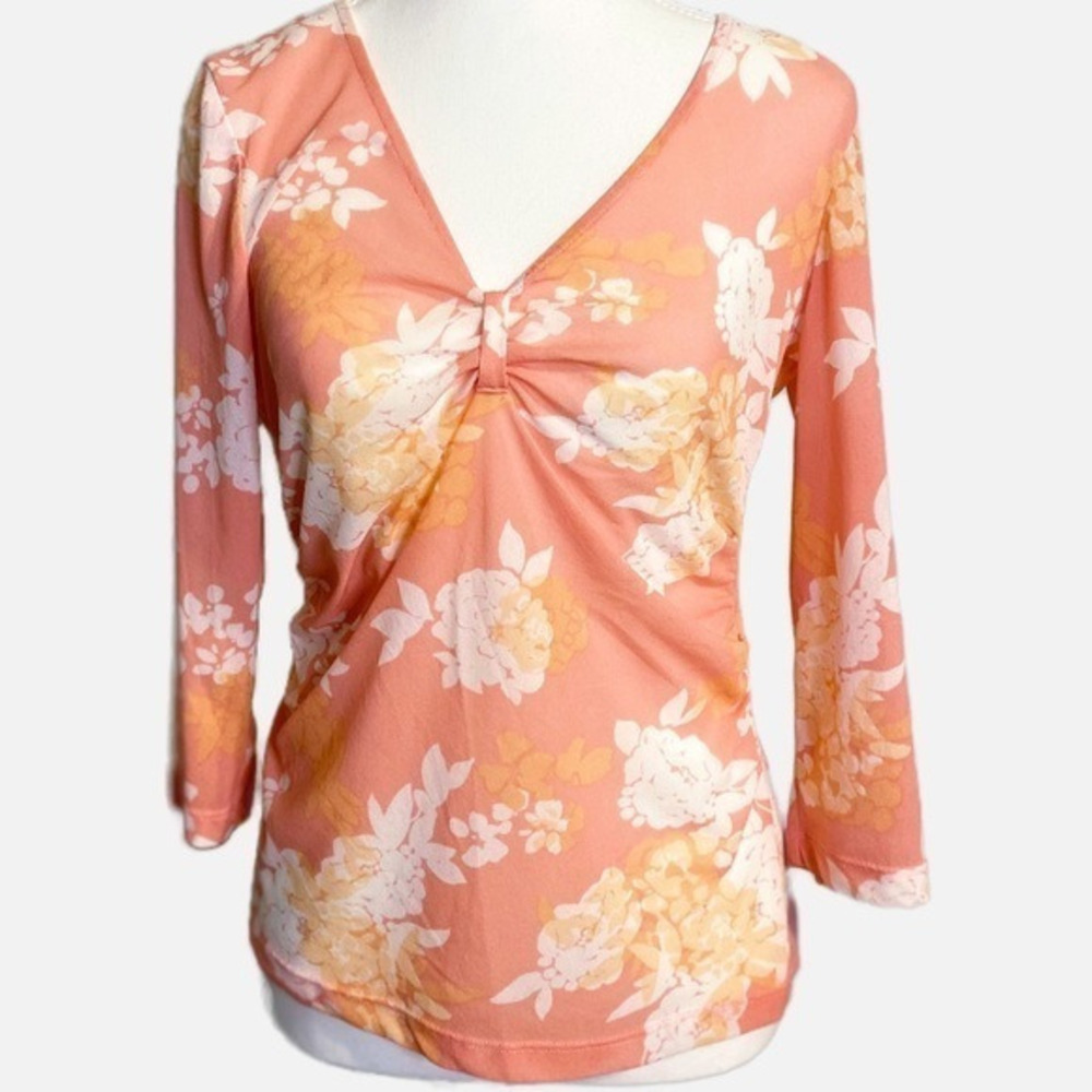 New York & Company Sheer Floral Top